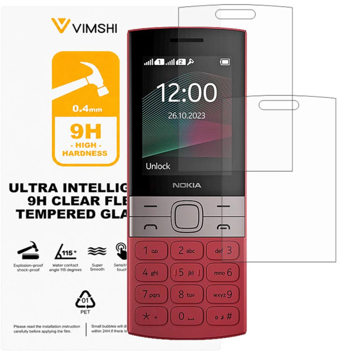 Противоударная защитная пленка Vimshi Ultra 9H Clear Flex для Nokia 150 (2023)