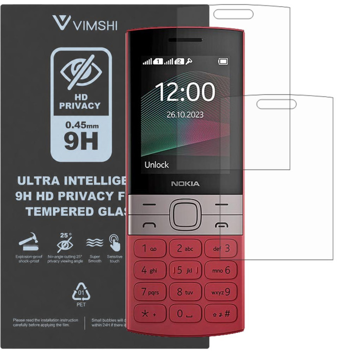 Протиударна захисна плівка антишпигун Vimshi Ultra 9H Privacy Flex для Nokia 150 (2023)