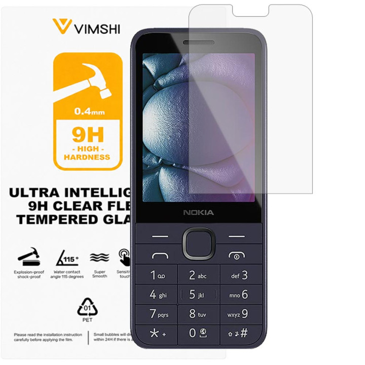 Противоударная защитная пленка Vimshi Ultra 9H Clear Flex для Nokia 215 4G (2024)