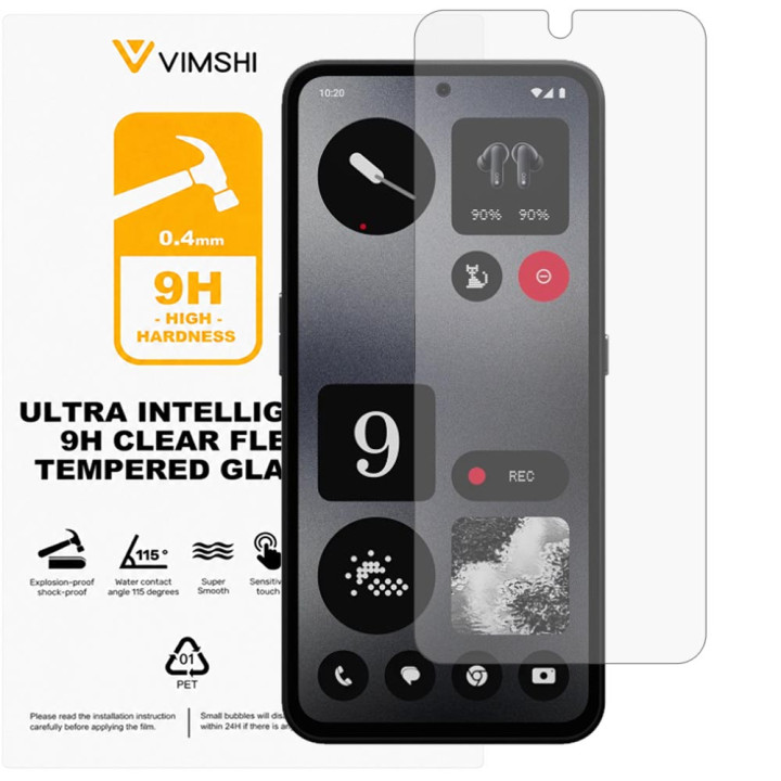Противоударная защитная пленка Vimshi Ultra 9H Clear Flex для Nothing CMF Phone 1