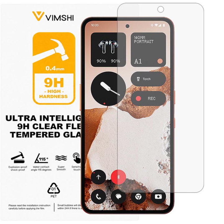 Противоударная защитная пленка Vimshi Ultra 9H Clear Flex для Nothing CMF Phone 2 Pro