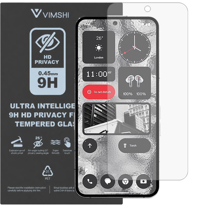 Протиударна захисна плівка антишпигун Vimshi Ultra 9H Privacy Flex для Nothing Phone (2)
