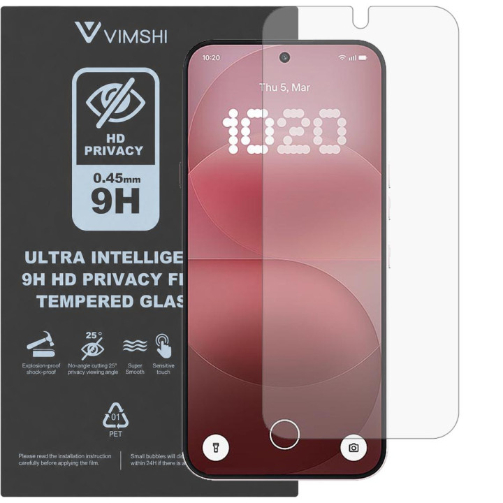 Протиударна захисна плівка антишпигун Vimshi Ultra 9H Privacy Flex для Nothing Phone (4a) Pro