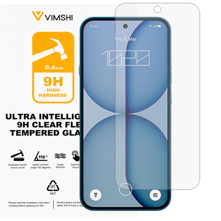 Противоударная защитная пленка Vimshi Ultra 9H Clear Flex для Nothing Phone (4a)