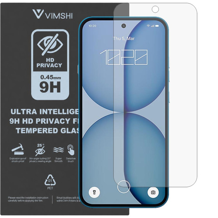 Протиударна захисна плівка антишпигун Vimshi Ultra 9H Privacy Flex для Nothing Phone (4a)