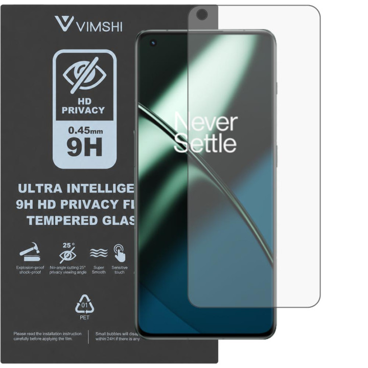 Противоударная защитная пленка антишпион Vimshi Ultra 9H Privacy Flex для OnePlus 11