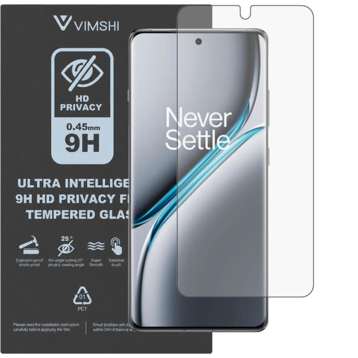 Протиударна захисна плівка антишпигун Vimshi Ultra 9H Privacy Flex для OnePlus Ace 3 Pro