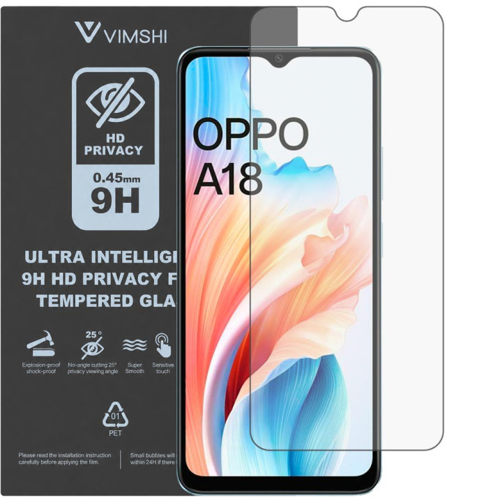 Протиударна захисна плівка антишпигун Vimshi Ultra 9H Privacy Flex для OPPO A18