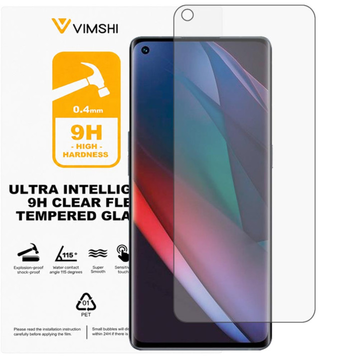 Противоударная защитная пленка Vimshi Ultra 9H Clear Flex для OPPO Find X3 Neo