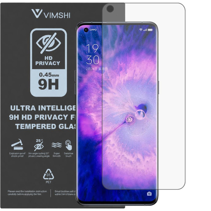 Протиударна захисна плівка антишпигун Vimshi Ultra 9H Privacy Flex для OPPO Find X5 Pro