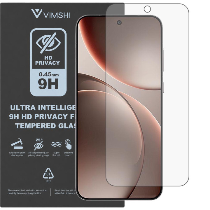 Протиударна захисна плівка антишпигун Vimshi Ultra 9H Privacy Flex для OPPO Find X9