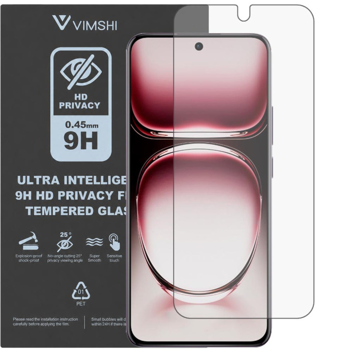 Протиударна захисна плівка антишпигун Vimshi Ultra 9H Privacy Flex для OPPO Reno12 Pro 5G