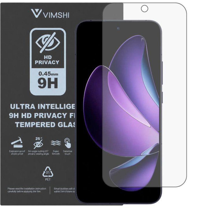 Протиударна захисна плівка антишпигун Vimshi Ultra 9H Privacy Flex для OPPO Reno13 5G