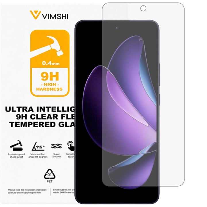 Противоударная защитная пленка Vimshi Ultra 9H Clear Flex для OPPO Reno13 FS 5G