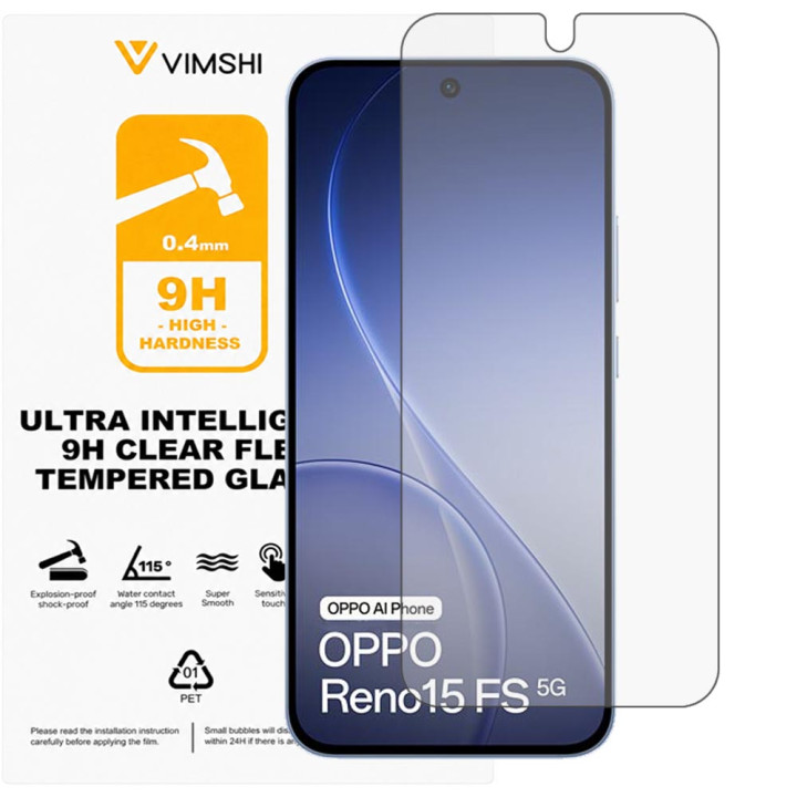 Протиударна захисна плівка Vimshi Ultra 9H Clear Flex для OPPO Reno15 FS 5G