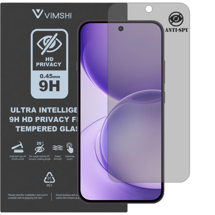 Протиударна захисна плівка антишпигун Vimshi Ultra 9H Privacy Flex для OPPO Reno16c 5G