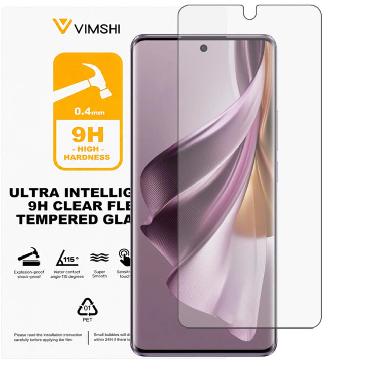 Противоударная защитная пленка Vimshi Ultra 9H Clear Flex для OPPO Reno10 Pro