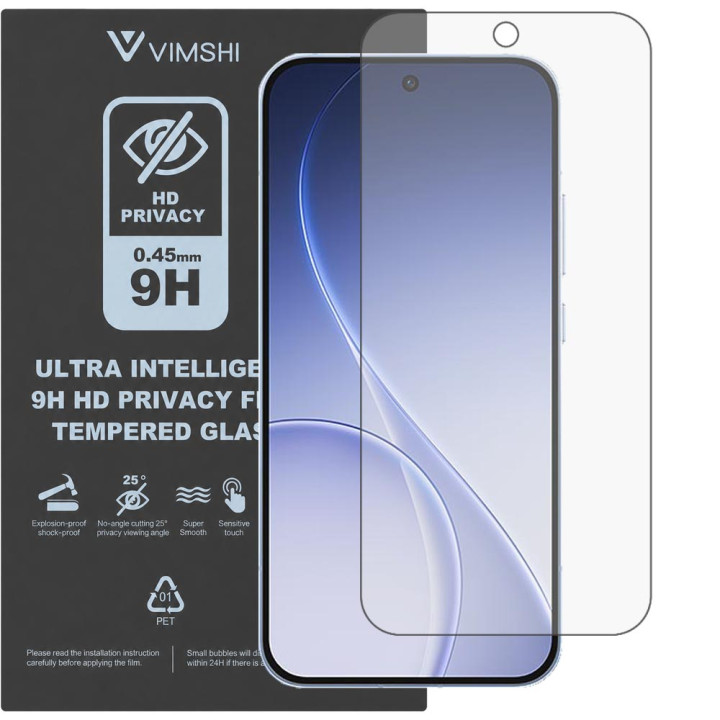 Протиударна захисна плівка антишпигун Vimshi Ultra 9H Privacy Flex для OPPO Reno15 5G