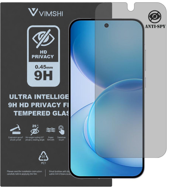 Протиударна захисна плівка антишпигун Vimshi Ultra 9H Privacy Flex для OPPO Reno16 Pro