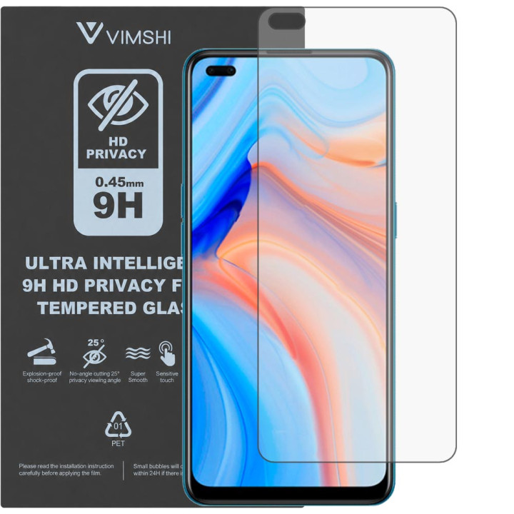 Протиударна захисна плівка антишпигун Vimshi Ultra 9H Privacy Flex для OPPO Reno4 5G