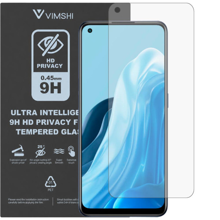 Протиударна захисна плівка антишпигун Vimshi Ultra 9H Privacy Flex для OPPO Reno7 5G