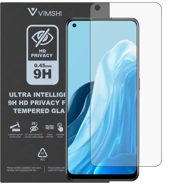 Протиударна захисна плівка антишпигун Vimshi Ultra 9H Privacy Flex для OPPO Reno8 Lite