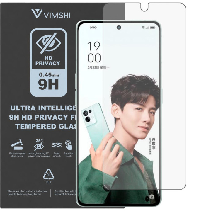 Протиударна захисна плівка антишпигун Vimshi Ultra 9H Privacy Flex для OPPO Reno8 Pro