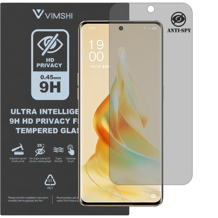 Протиударна захисна плівка антишпигун Vimshi Ultra 9H Privacy Flex для OPPO Reno9 Pro