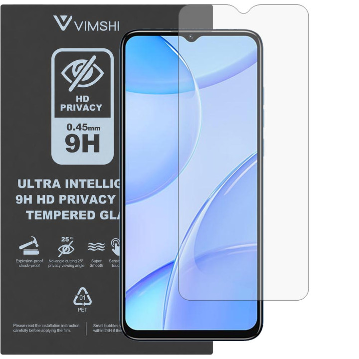 Противоударная защитная пленка антишпион Vimshi Ultra 9H Privacy Flex для Oukitel C57 Pro
