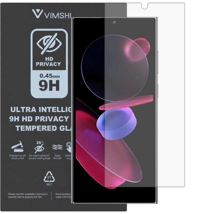 Противоударная защитная пленка антишпион Vimshi Ultra 9H Privacy Flex для Oukitel C61