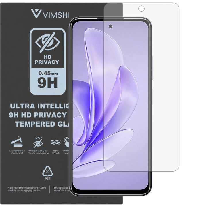 Противоударная защитная пленка антишпион Vimshi Ultra 9H Privacy Flex для Oukitel C65