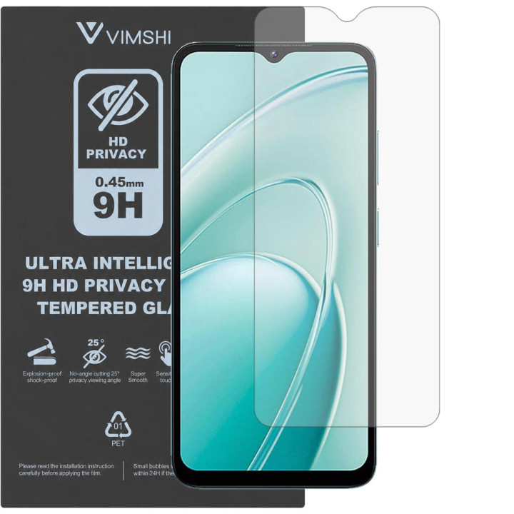 Противоударная защитная пленка антишпион Vimshi Ultra 9H Privacy Flex для Oukitel C7