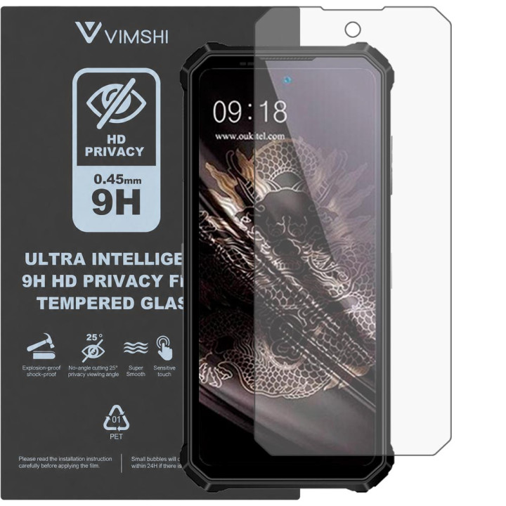 Протиударна захисна плівка антишпигун Vimshi Ultra 9H Privacy Flex для Oukitel WP19