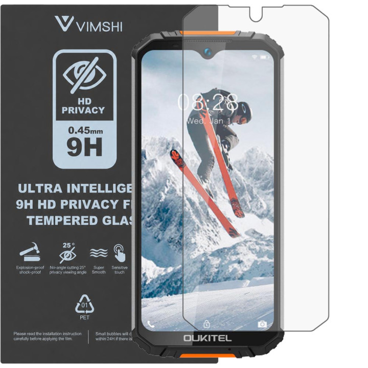 Протиударна захисна плівка антишпигун Vimshi Ultra 9H Privacy Flex для Oukitel WP6