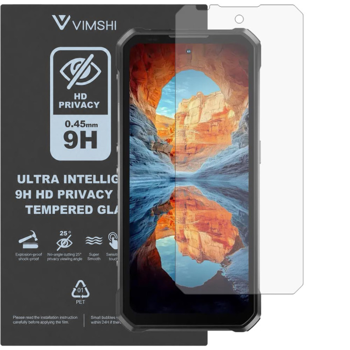 Противоударная защитная пленка антишпион Vimshi Ultra 9H Privacy Flex для Oukitel WP100