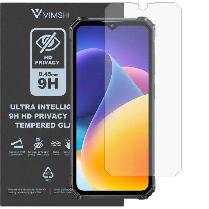 Противоударная защитная пленка антишпион Vimshi Ultra 9H Privacy Flex для Oukitel WP28S