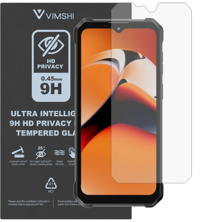 Противоударная защитная пленка антишпион Vimshi Ultra 9H Privacy Flex для Oukitel WP53 S
