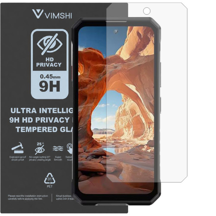 Противоударная защитная пленка антишпион Vimshi Ultra 9H Privacy Flex для Oukitel WP58 Pro
