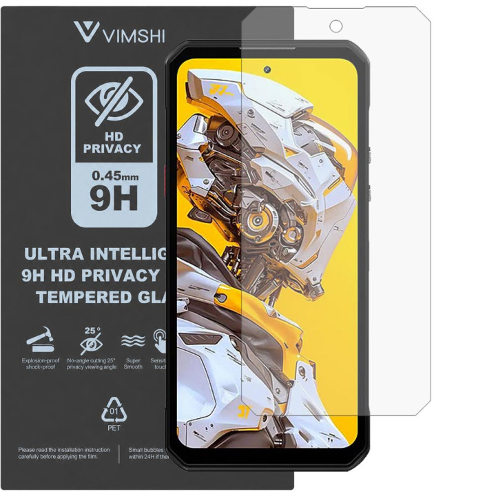 Противоударная защитная пленка антишпион Vimshi Ultra 9H Privacy Flex для Oukitel WP60