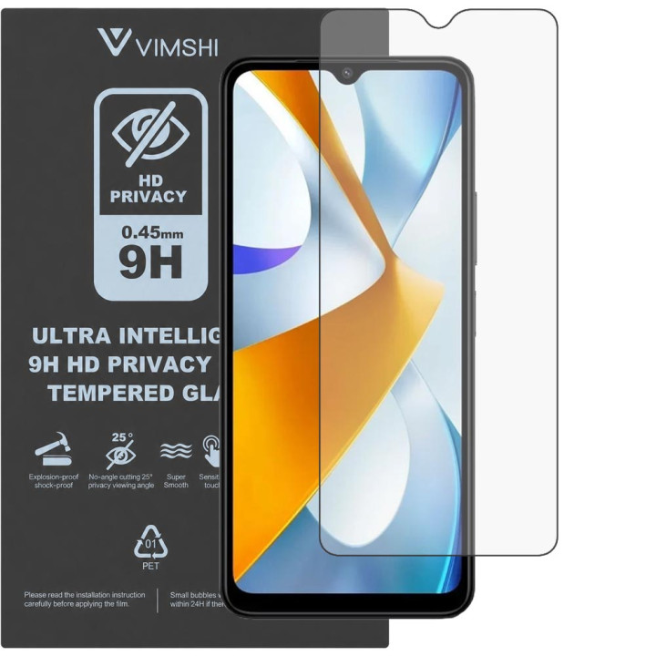 Протиударна захисна плівка антишпигун Vimshi Ultra 9H Privacy Flex для POCO C61
