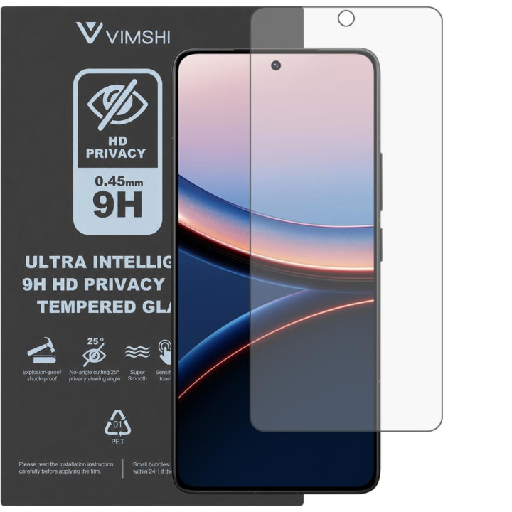 Протиударна захисна плівка антишпигун Vimshi Ultra 9H Privacy Flex для POCO F7 Ultra