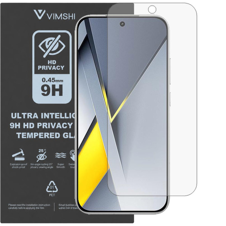 Противоударная защитная пленка антишпион Vimshi Ultra 9H Privacy Flex для POCO F8 Pro