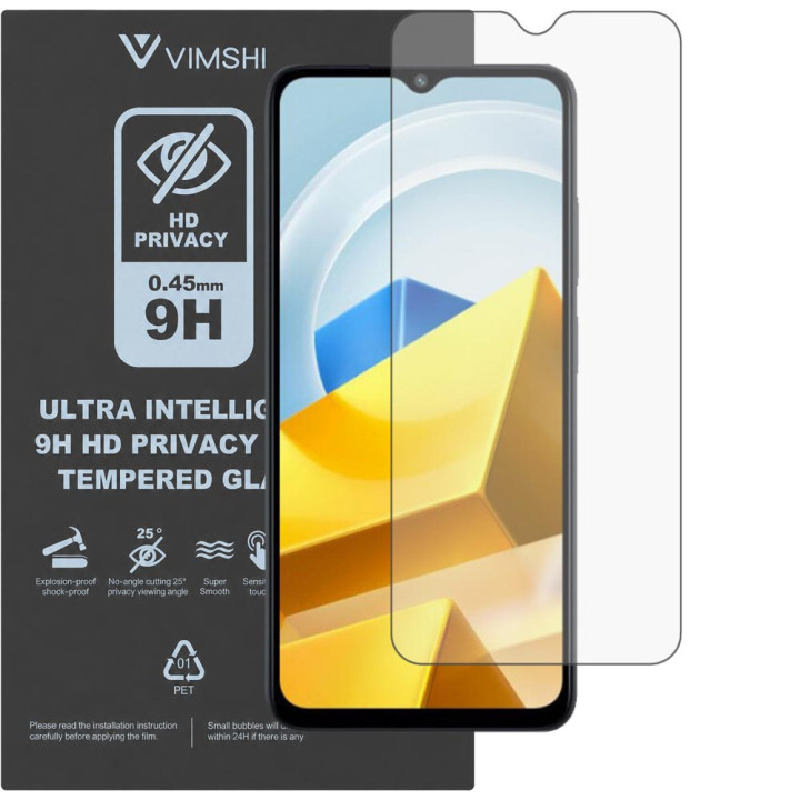 Протиударна захисна плівка антишпигун Vimshi Ultra 9H Privacy Flex для POCO M5