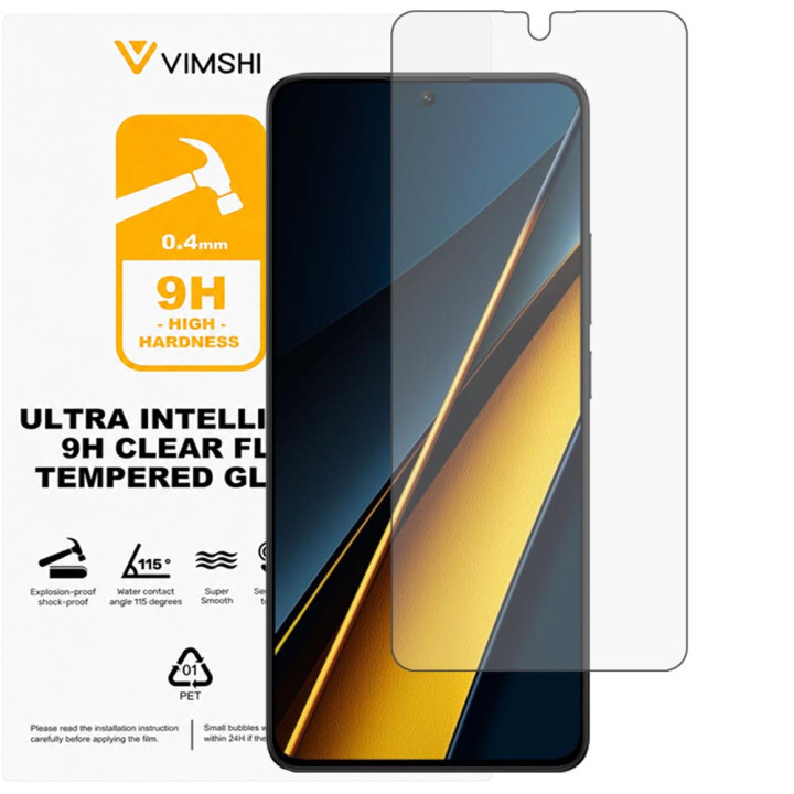 Протиударна захисна плівка Vimshi Ultra 9H Clear Flex для POCO X6 Pro