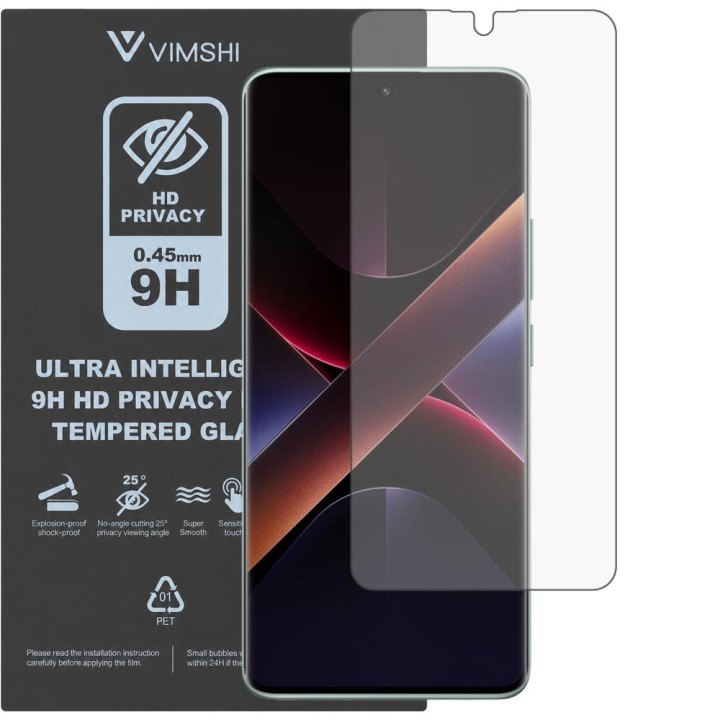 Протиударна захисна плівка антишпигун Vimshi Ultra 9H Privacy Flex для POCO X7