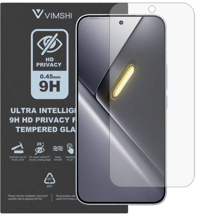 Протиударна захисна плівка антишпигун Vimshi Ultra 9H Privacy Flex для POCO X8 Pro Max