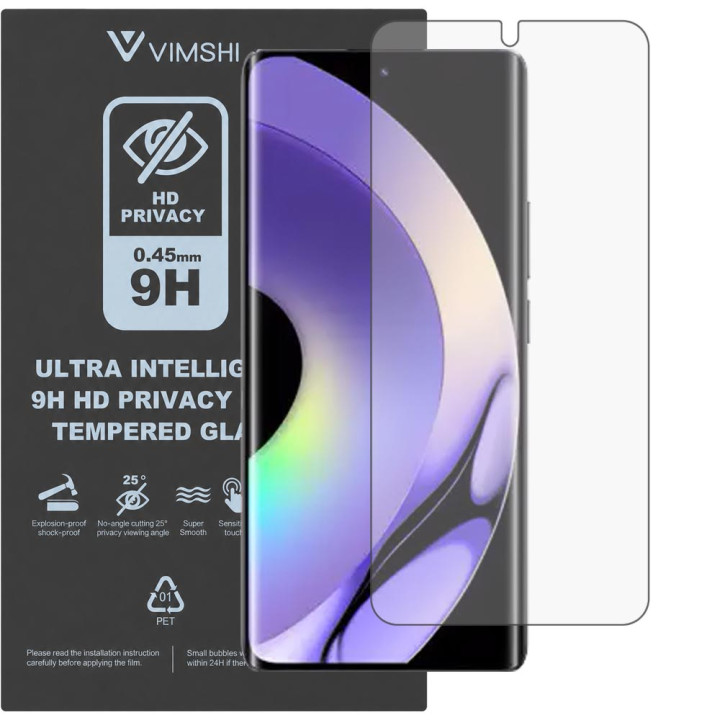 Протиударна захисна плівка антишпигун Vimshi Ultra 9H Privacy Flex для realme 10 Pro+