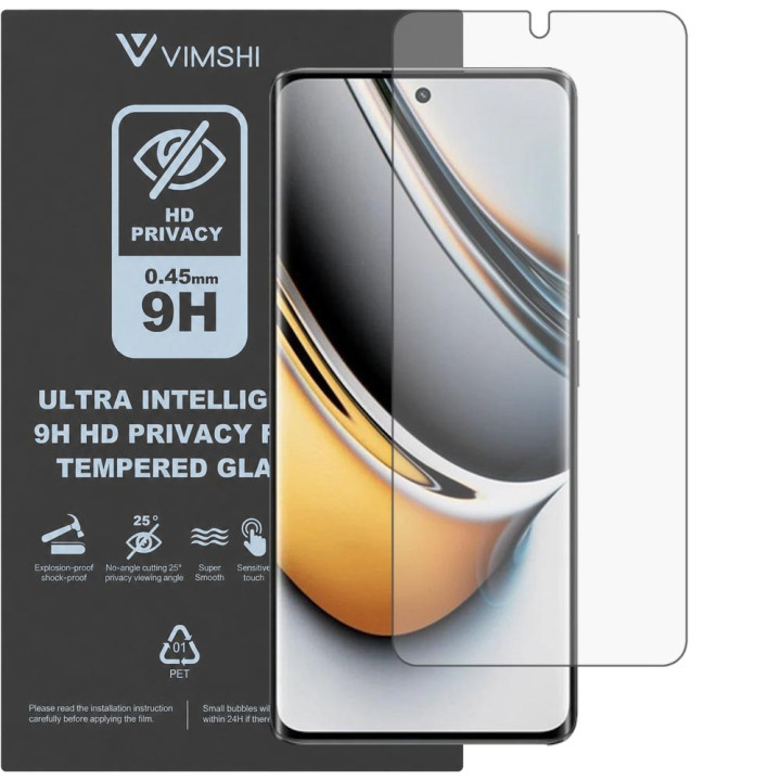 Протиударна захисна плівка антишпигун Vimshi Ultra 9H Privacy Flex для realme 11 Pro+