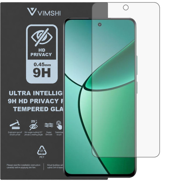 Протиударна захисна плівка антишпигун Vimshi Ultra 9H Privacy Flex для realme 12+ 5G
