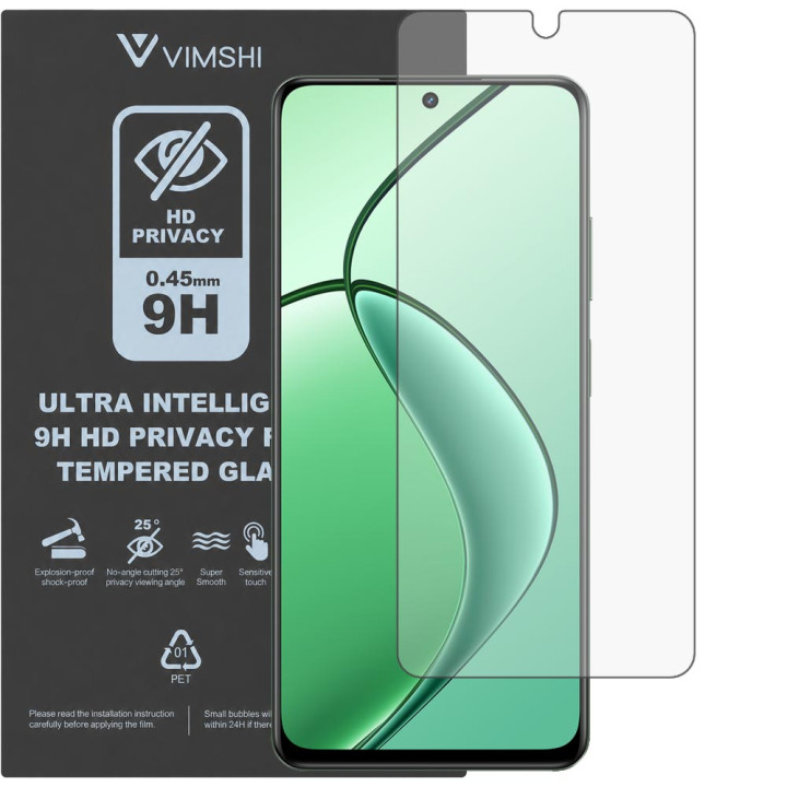 Протиударна захисна плівка антишпигун Vimshi Ultra 9H Privacy Flex для realme 12 5G
